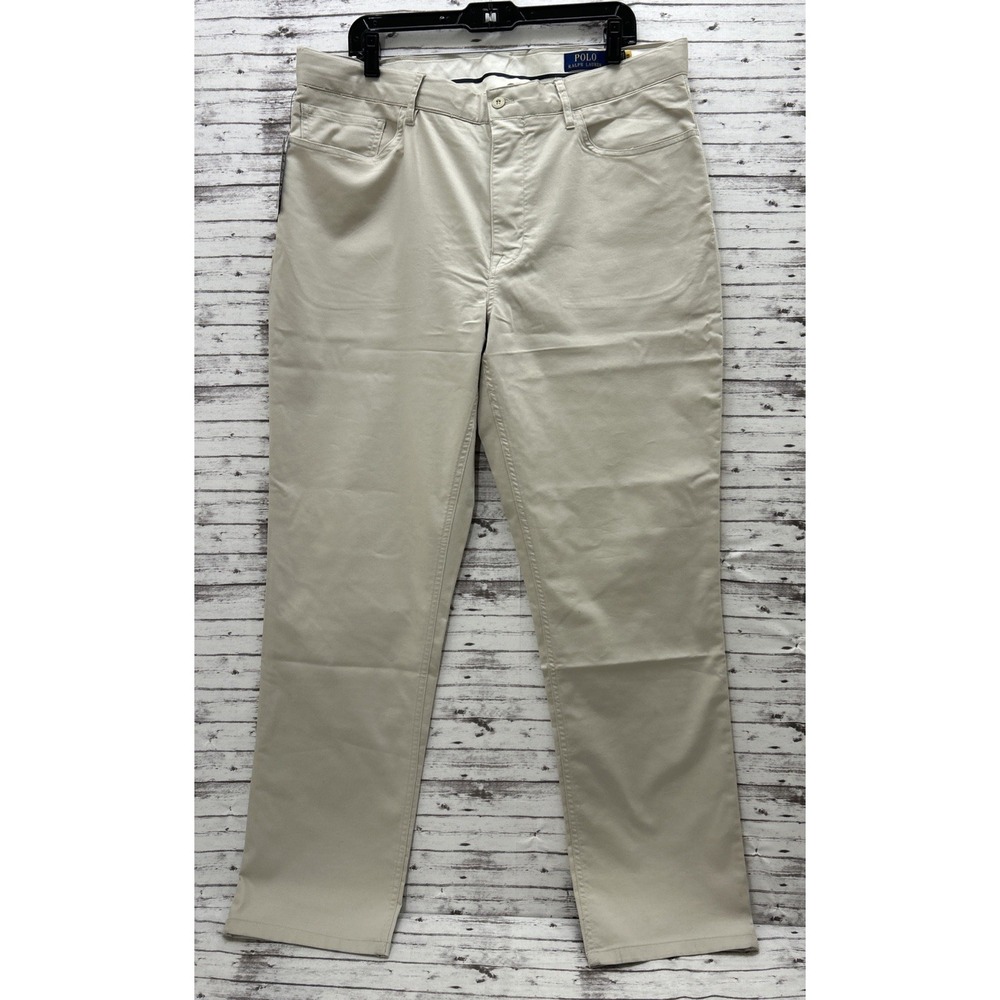 Polo Ralph Lauren Performance Golf Tailored Fit Pants Men's Size 38x32 Beige NEW